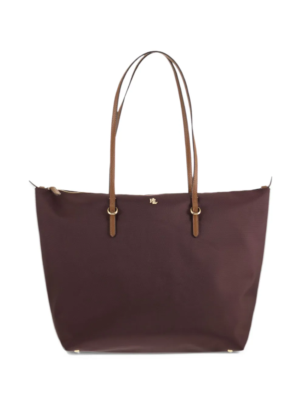 Lauren Ralph Lauren large Keaton logo-plaque tote bag Rood