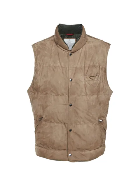 Brunello Cucinelli suede padded vest