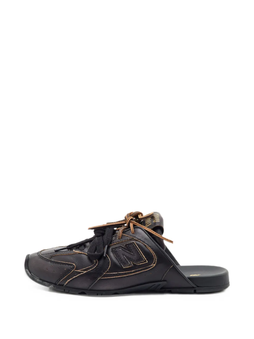 Miu Miu Pre-Owned x New Balance 530 SL lace-up sneaker mules - Nero