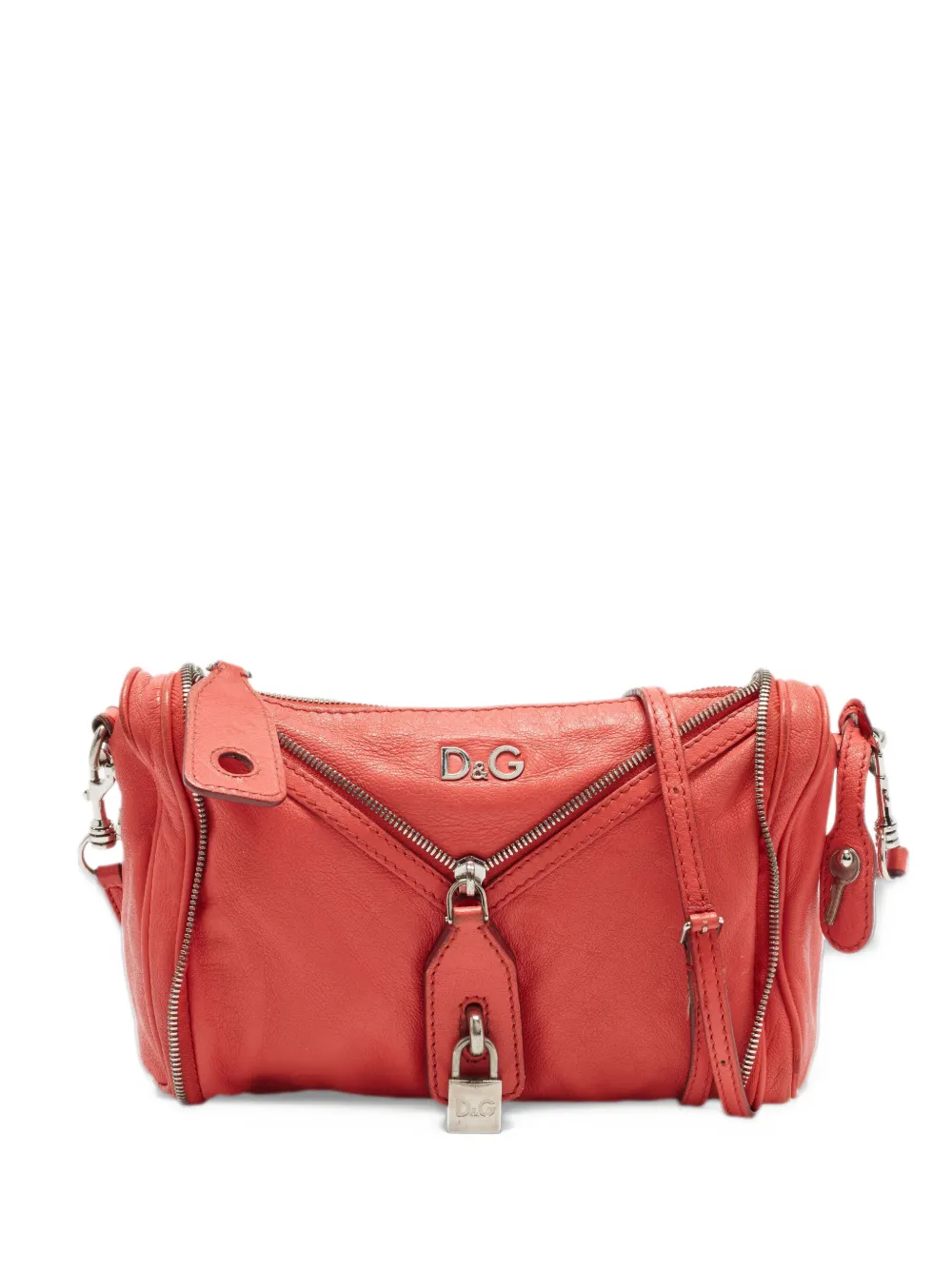 Dolce & Gabbana Pre-Owned Vilma logo-plaque shoulder bag - Rosso
