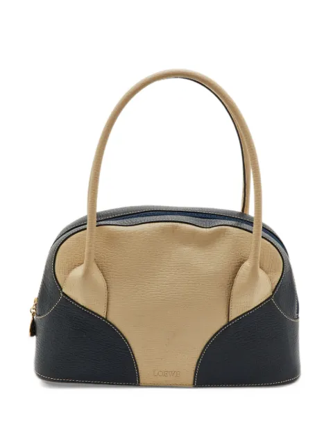 Loewe Pre-Owned two-tone leather tote bag