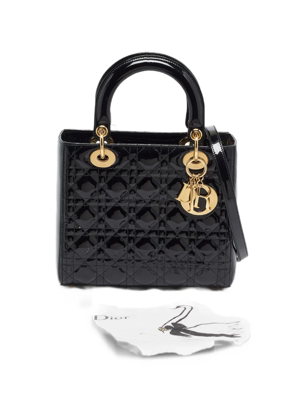Christian Dior Pre-Owned 2015 Lady Dior Cannage medium shopper Zwart