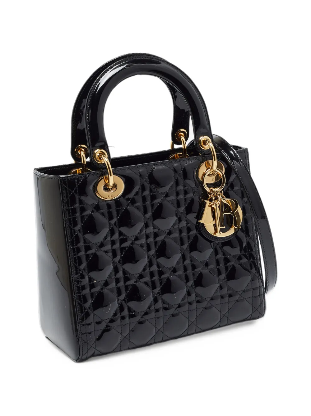 Christian Dior Pre-Owned 2015 Lady Dior Cannage medium shopper Zwart