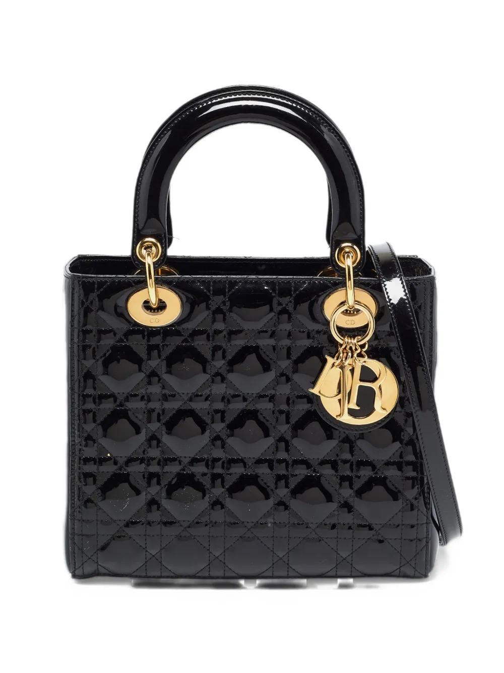 Christian Dior Pre-Owned 2015 medium Lady Dior Cannage tote bag - Nero