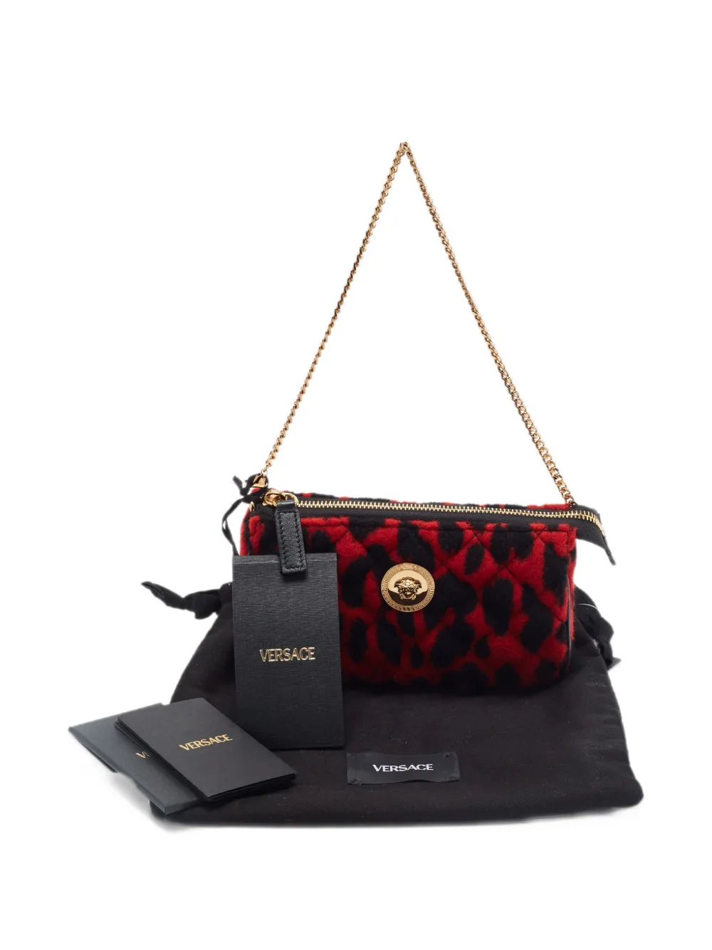 Versace Pre-Owned Kleine Medusa gewatteerde pochette Rood