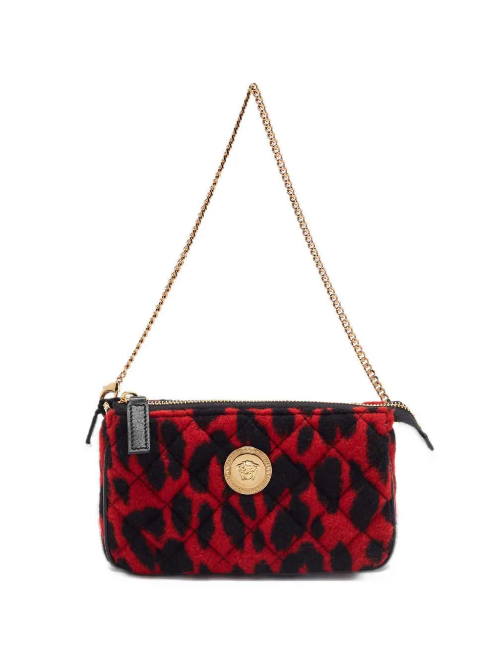 Versace Pre-Owned small Medusa quilted pochette bag Rood