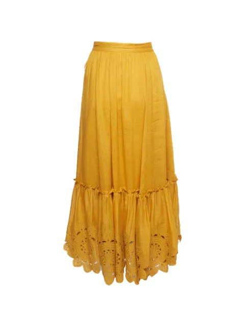ZIMMERMANN Teddy scalloped-hem maxi skirt