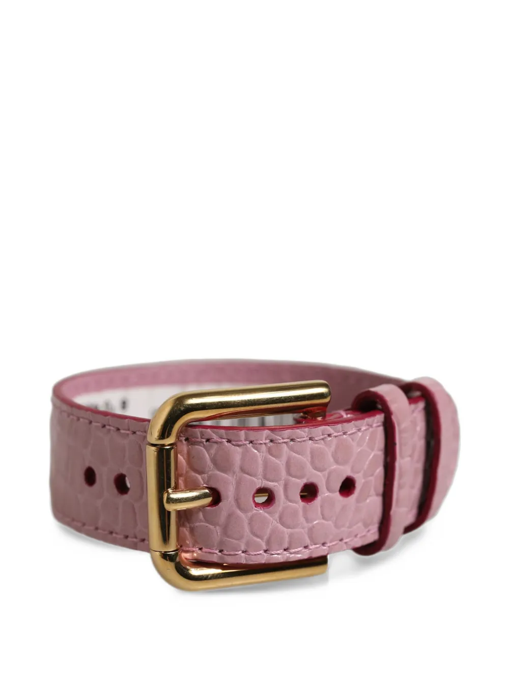 Dolce & Gabbana croc-effect buckle bracelet - Rosa
