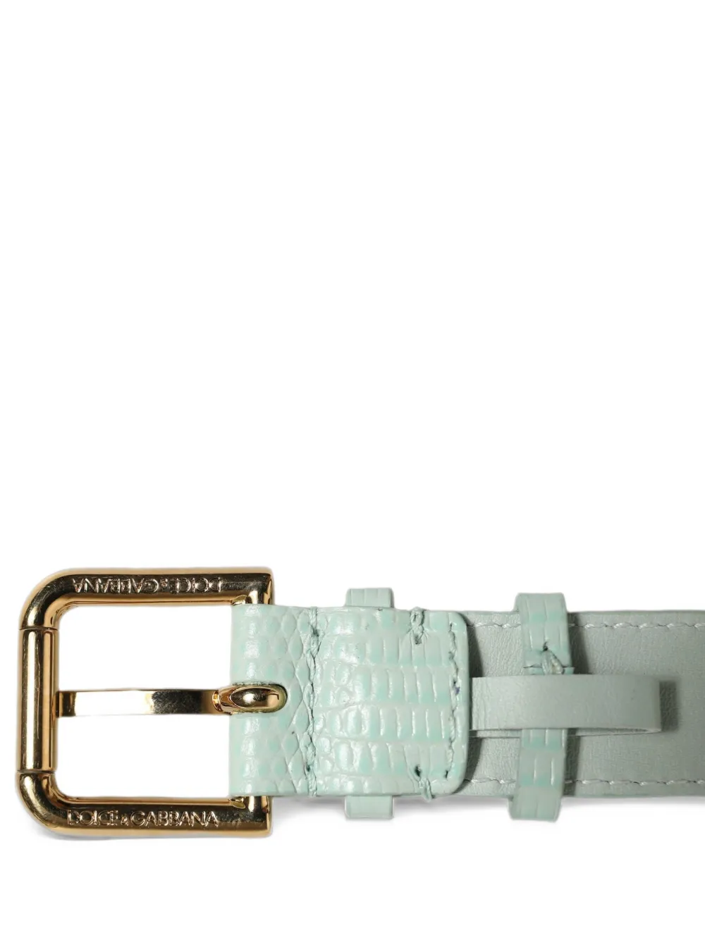 Dolce & Gabbana iguana-effect leather bracelet Groen