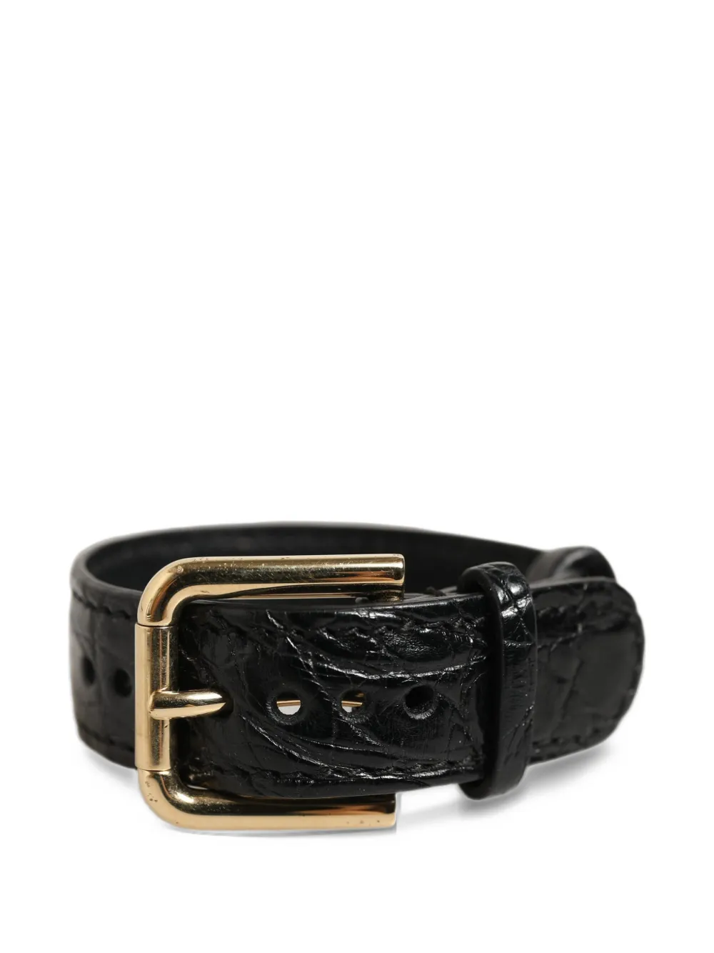 Dolce & Gabbana croc-effect buckle bracelet - Nero