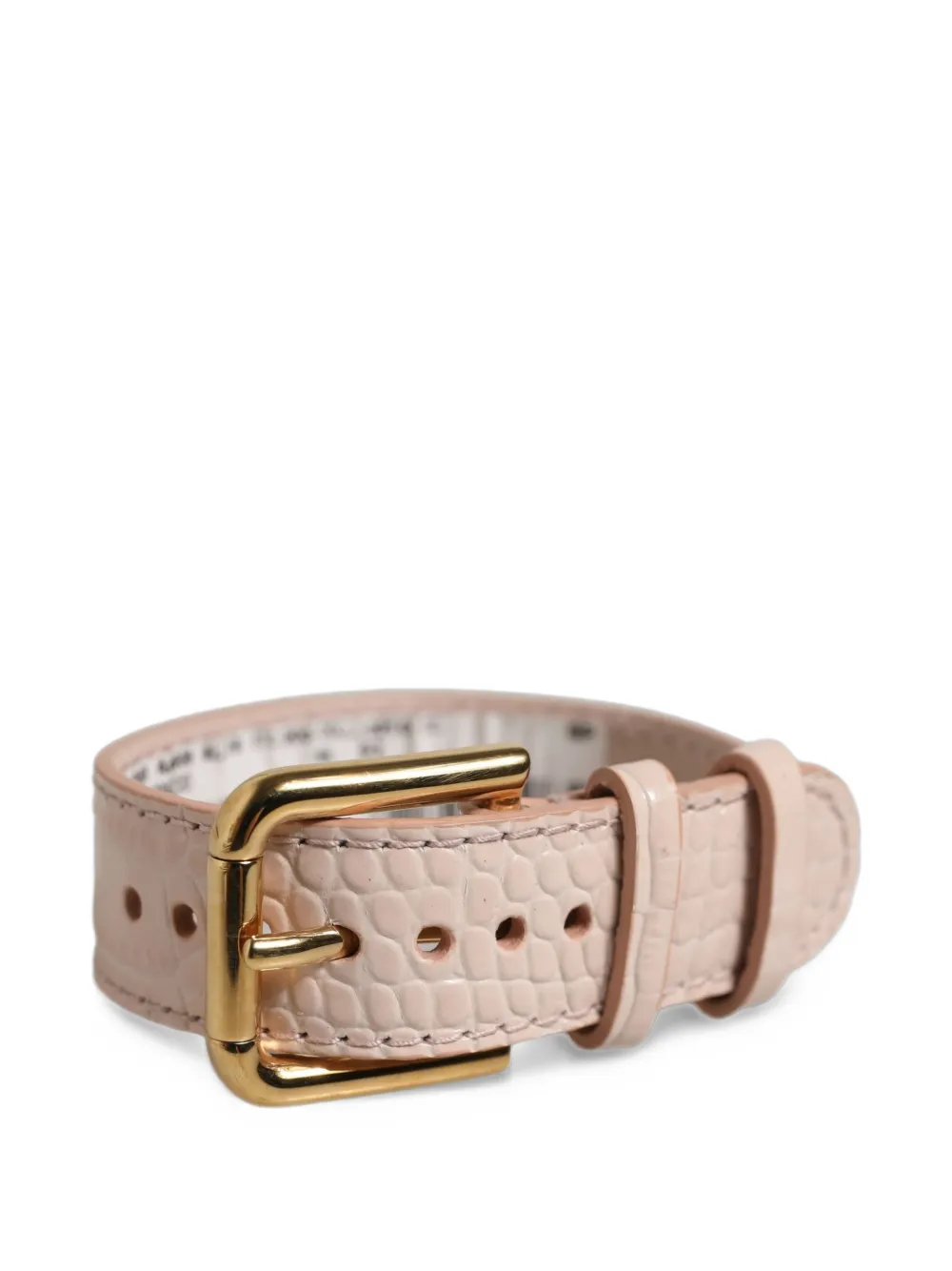 Dolce & Gabbana crocodile-effect leather belt bracelet - Toni neutri