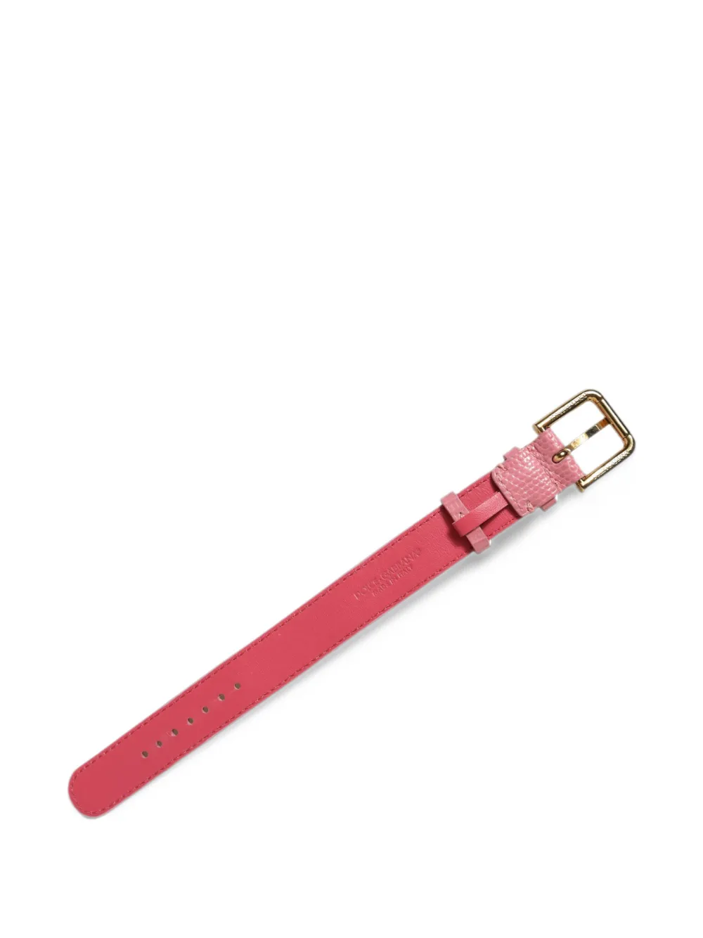 Dolce & Gabbana Leren armband met textuur Roze