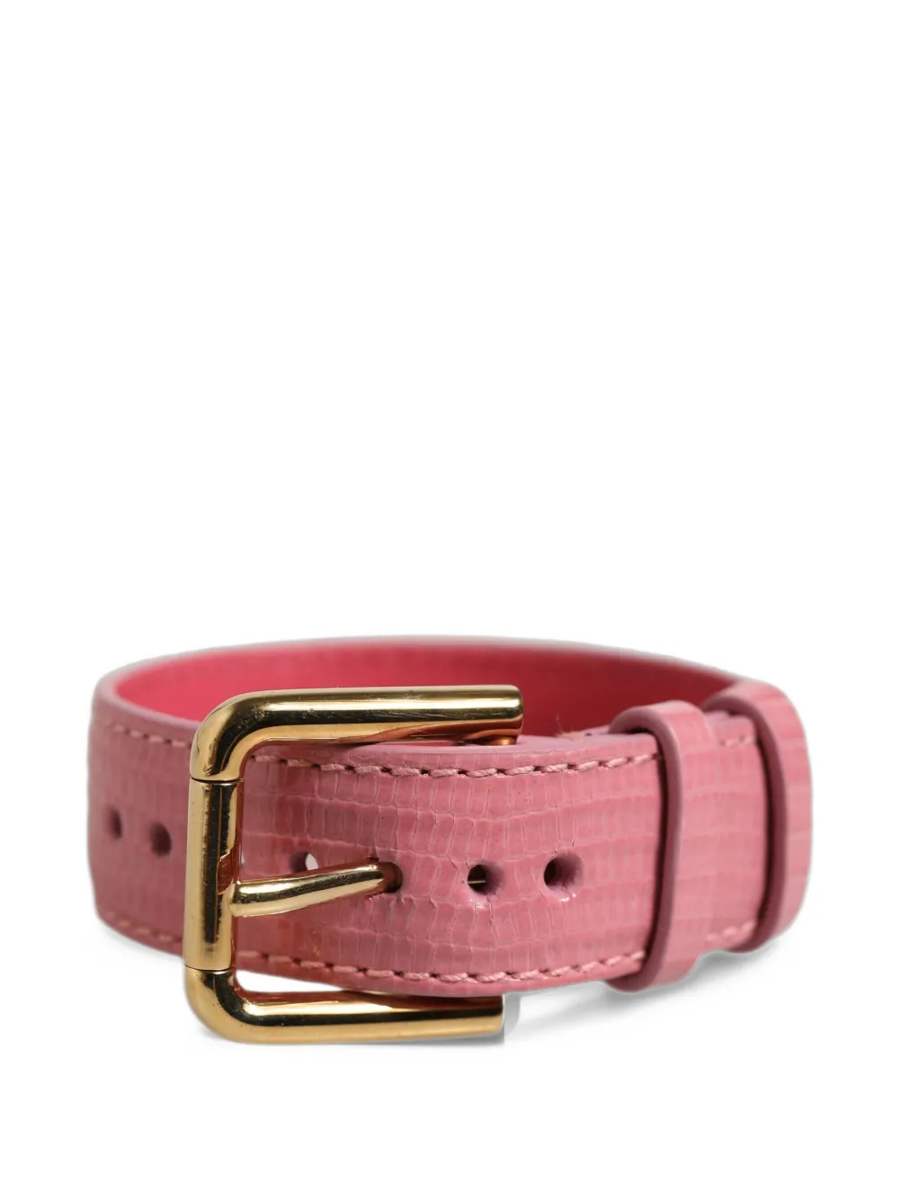 Dolce & Gabbana textured leather bracelet - Rosa