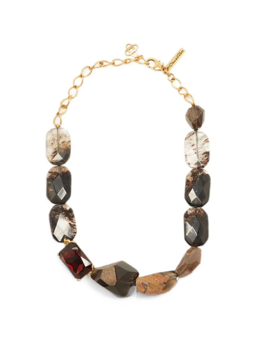 Oscar de la Renta Pre-Owned agate crystal necklace - Oro