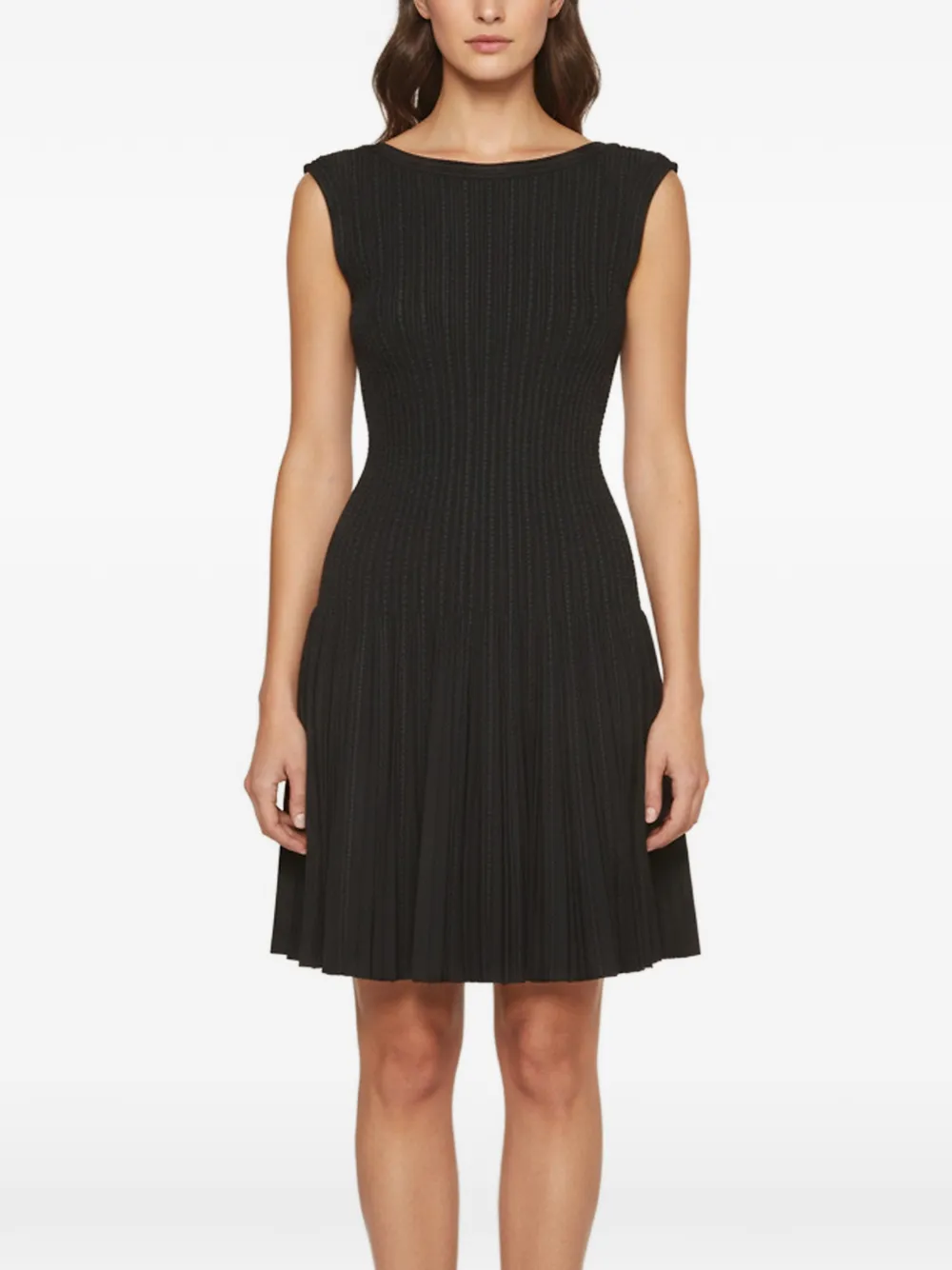 Alaïa Pre-Owned polka dot flared mini dress - Black