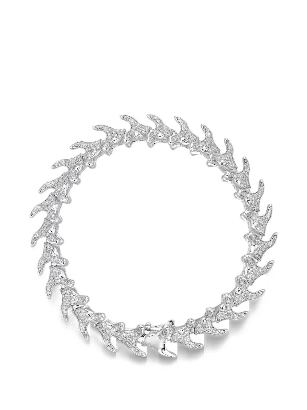 Shaun Leane Bracciale Serpent's Trace con diamanti - Argento