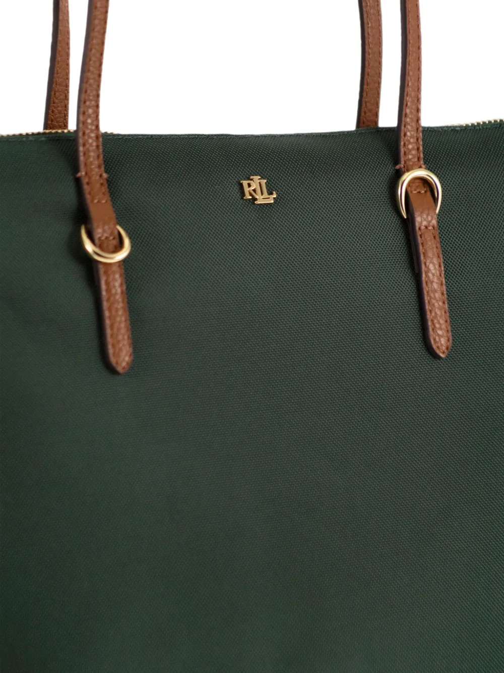 Lauren Ralph Lauren Keaton logo-plaque tote bag Groen