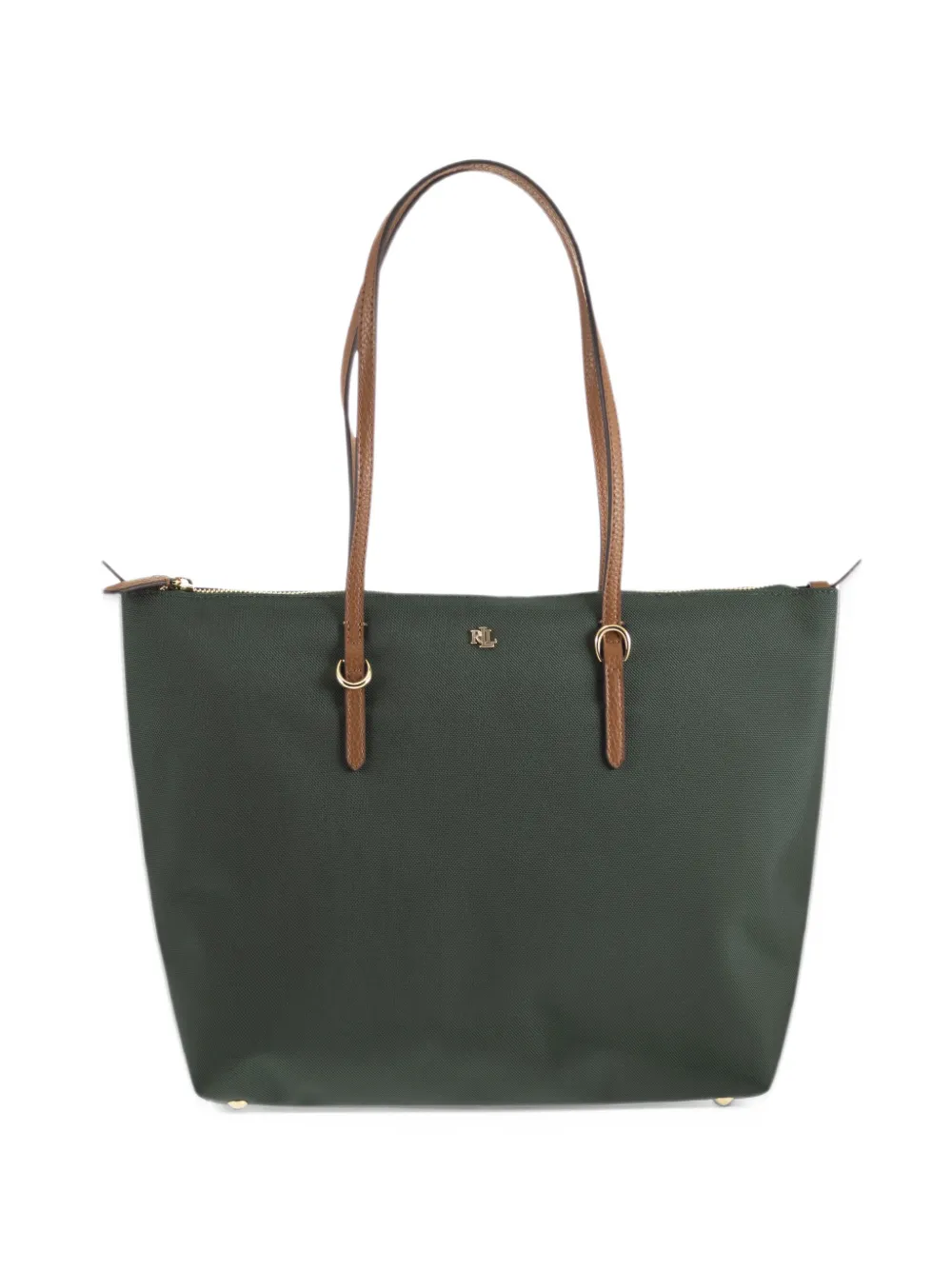 Lauren Ralph Lauren Keaton logo-plaque tote bag Groen