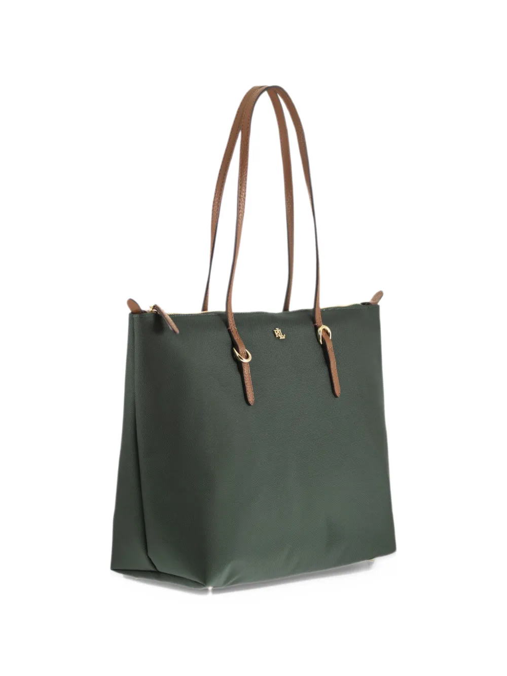 Lauren Ralph Lauren Keaton logo-plaque tote bag Groen