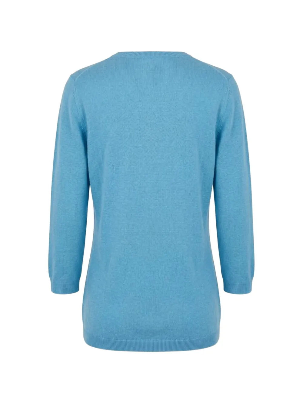 Malo Trui met cropped mouwen en V-hals Blauw