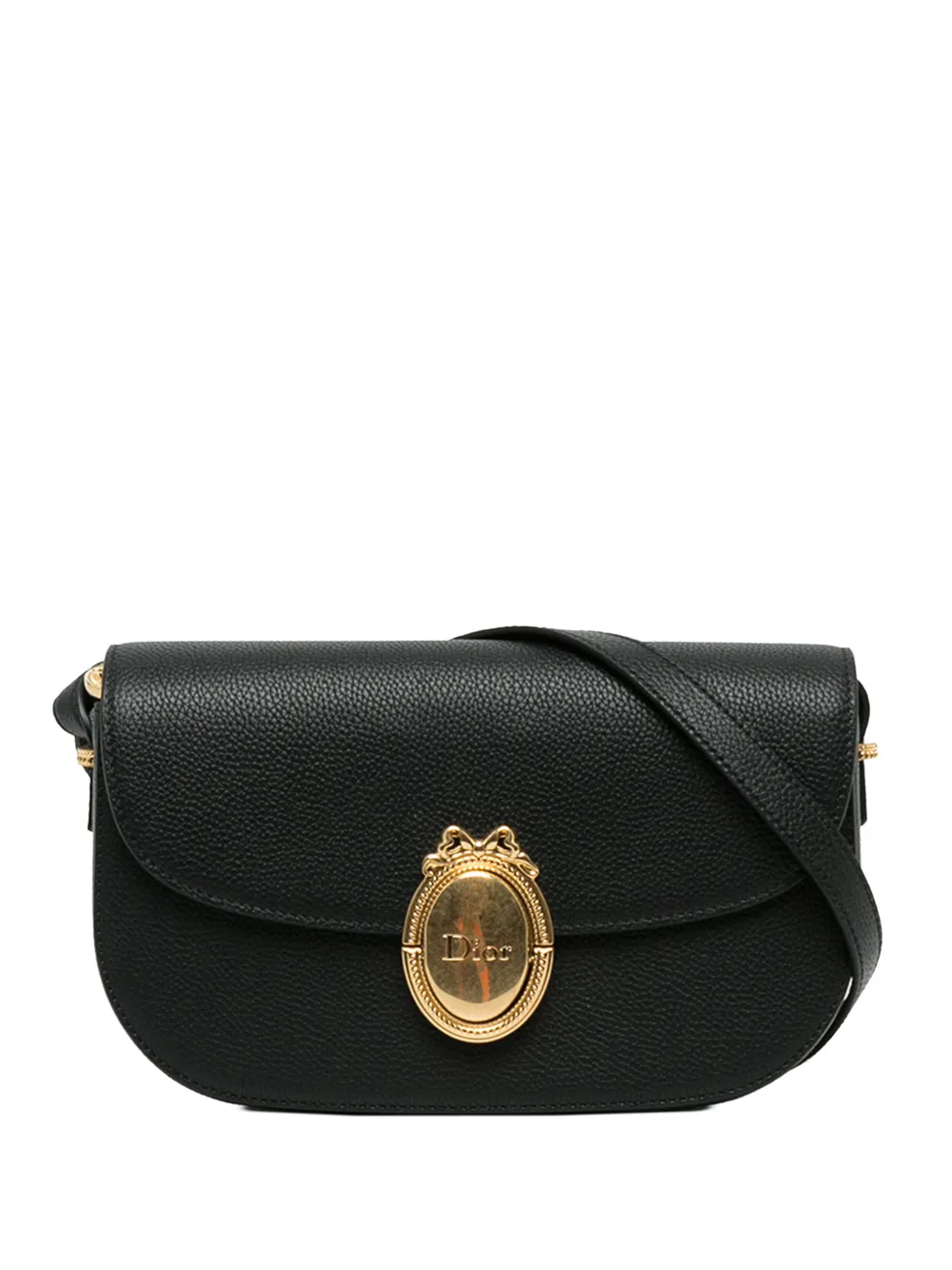 Christian Dior Pre-Owned 2026 Small Grained Calfskin Medaillon Flap crossbody bag - Nero