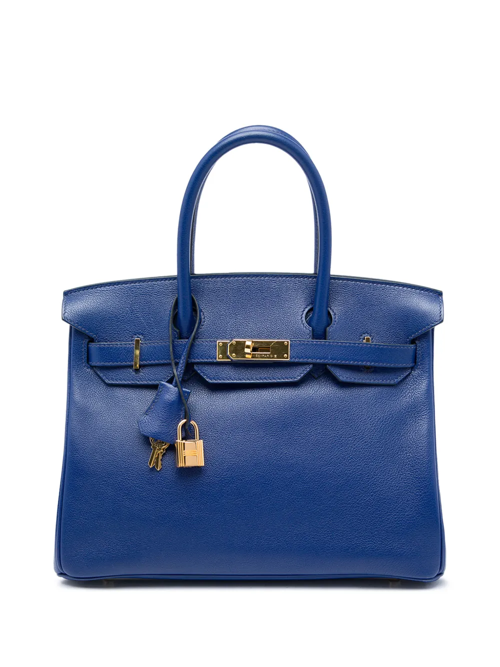 Hermès Pre-Owned 2018 Togo Birkin Retourne 30 handbag - Blu