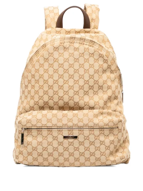 Gucci Pre-Owned 2016-2026 Large GG Canvas Web Tag backpack