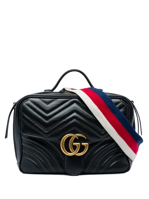 Gucci Pre-Owned 2016-2026 Small GG Marmont Matelasse Calfskin Top Handle satchel