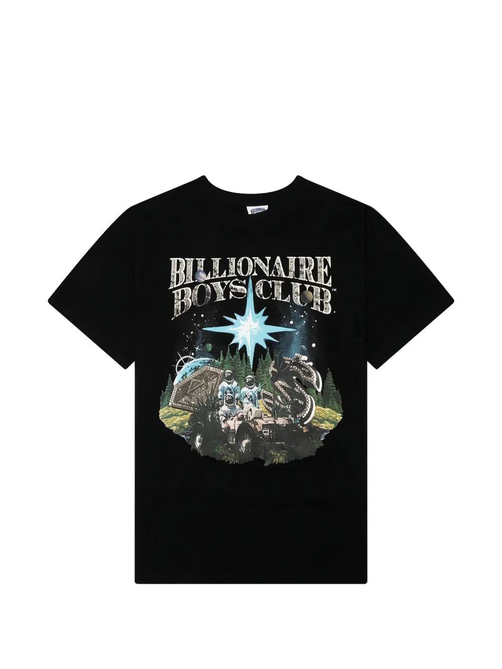 Billionaire Boys Club All Welcome short-sleeve cotton T-shirt Zwart