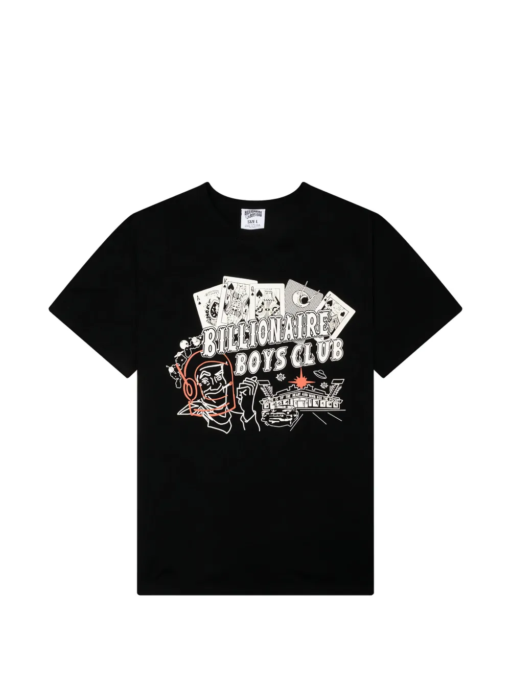 Billionaire Boys Club Space Deck short-sleeve cotton T-shirt Zwart