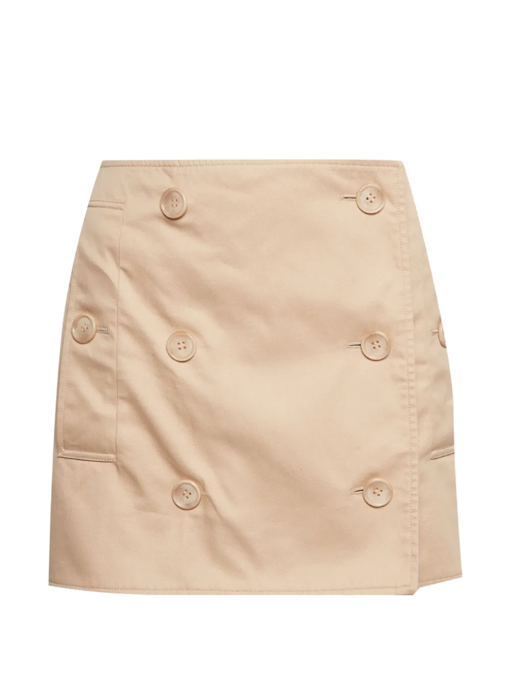 Burberry Pre-Owned double-breasted gabardine mini skirt - Toni neutri