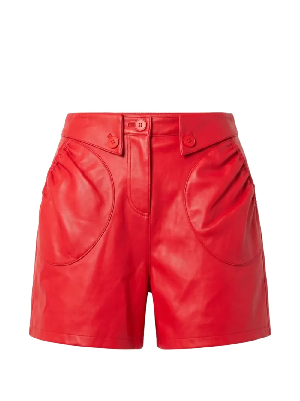 Trussardi button-detail ruched-pocket shorts - Red