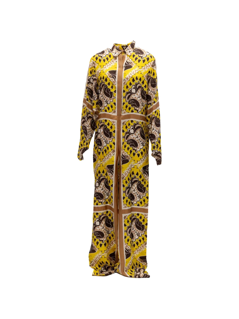 Valentino Garavani paisley-print wide-leg jumpsuit Geel
