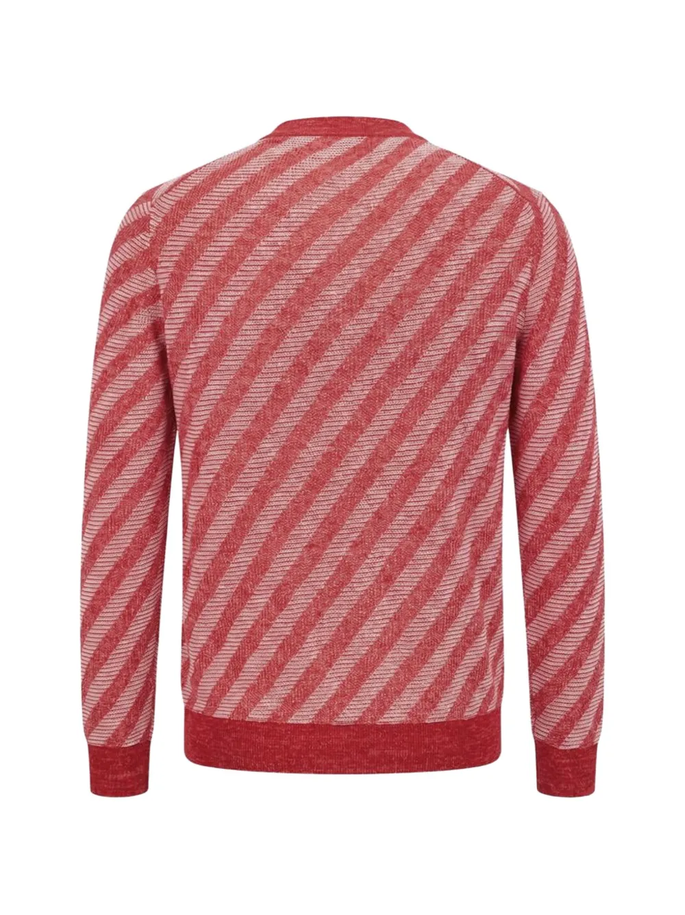 Malo Linnen vest met diagonale streep Rood