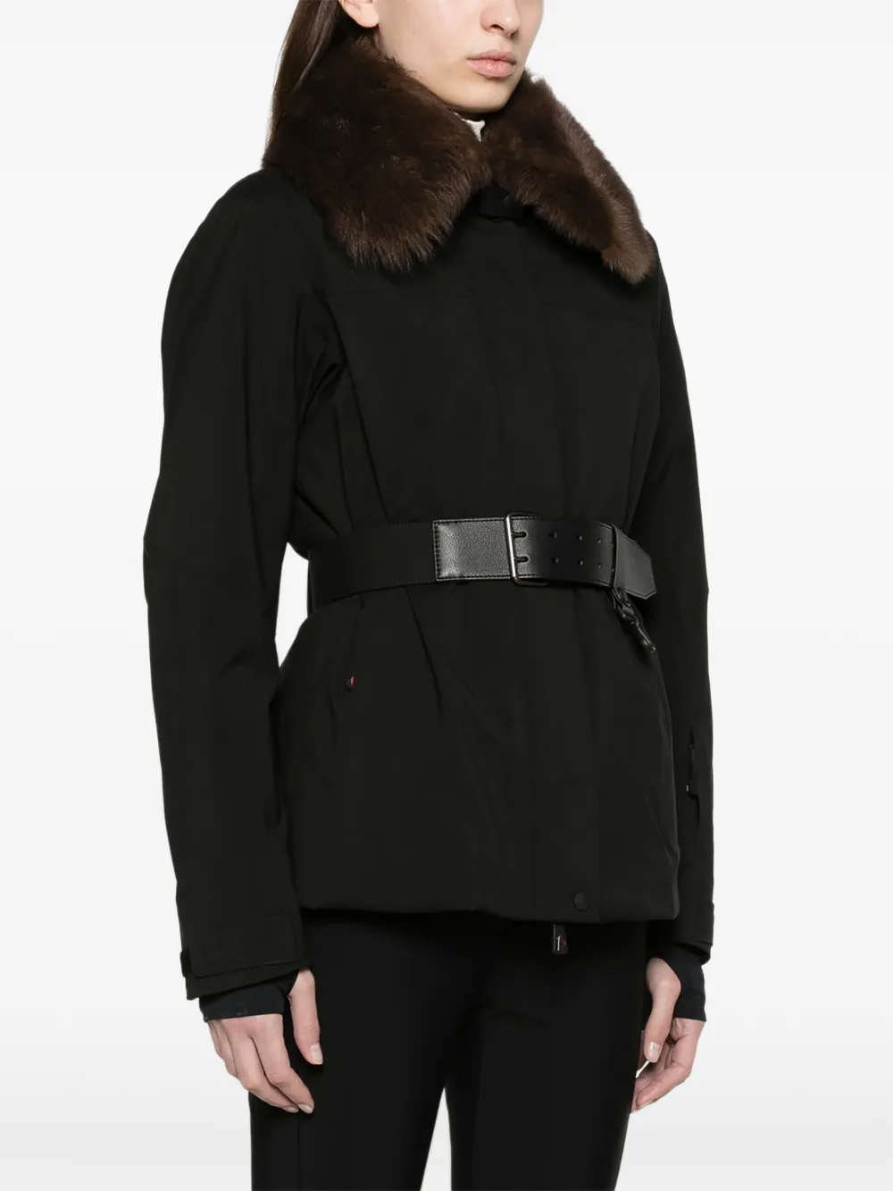 Moncler Grenoble Vizelles shearling-trimmed ski jacket Zwart