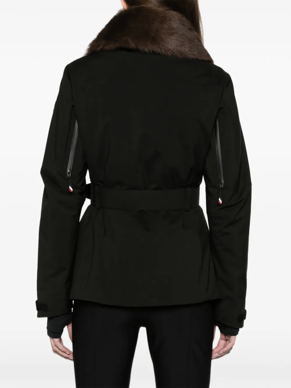 Moncler Grenoble Vizelles shearling-trimmed ski jacket Zwart