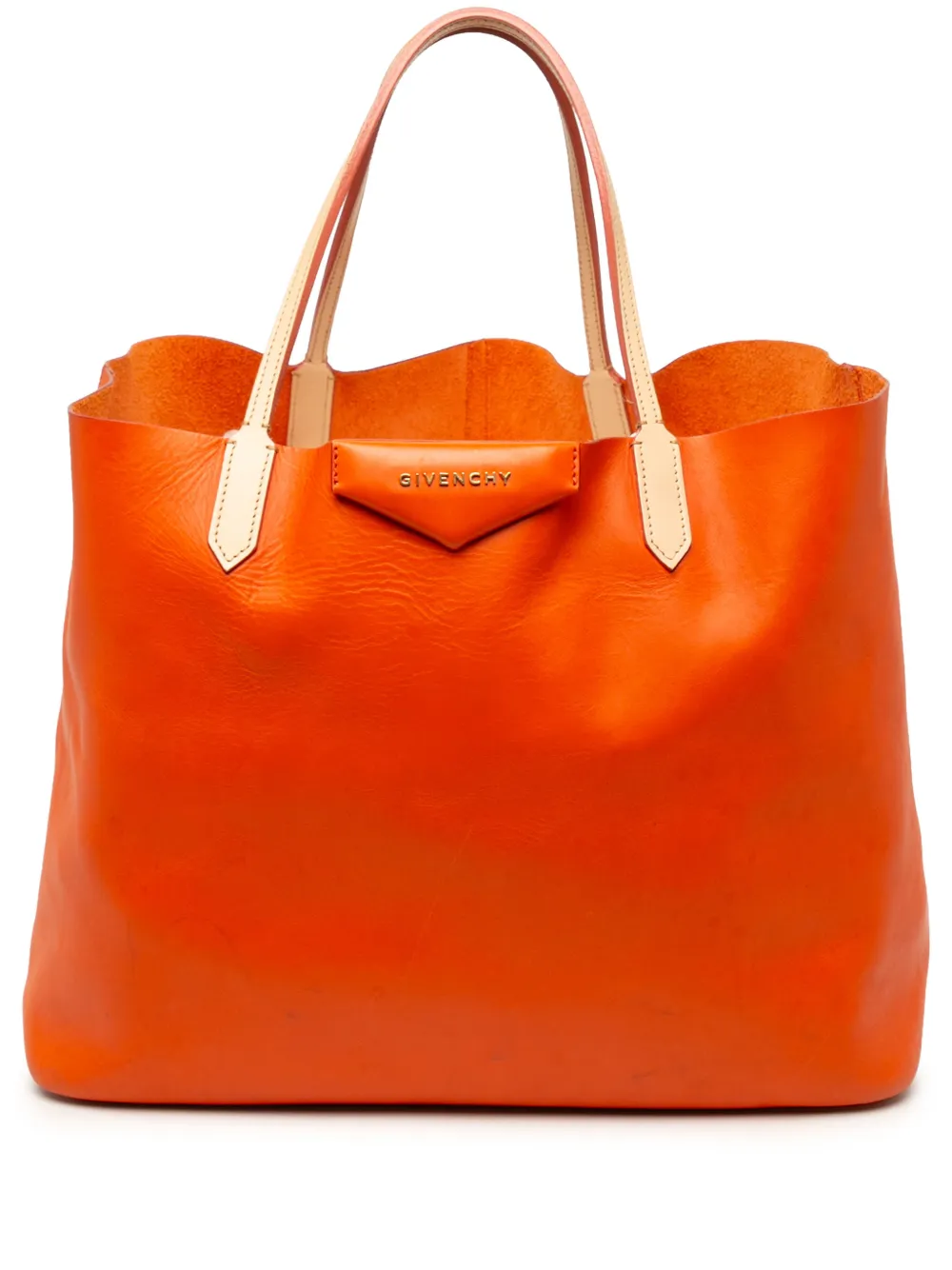 Givenchy Pre-Owned 2012 Large Leather Antigona Shopper Tote travel bag - Arancione