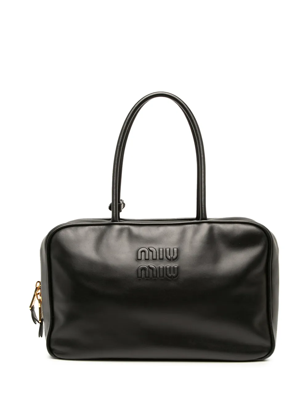 Miu Miu Pre-Owned 2021-2026 Large Soft Calf Softy Beau Top Handle Bag satchel - Nero