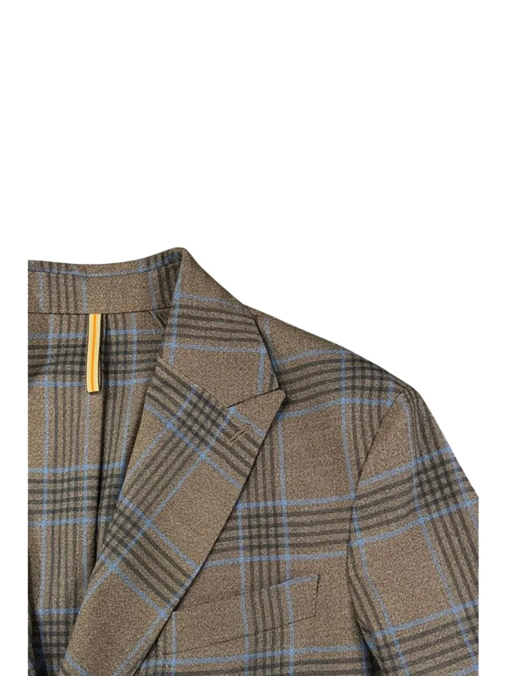 Roberto Pepe Luxury Geruite blazer met dubbele rij knopen Bruin