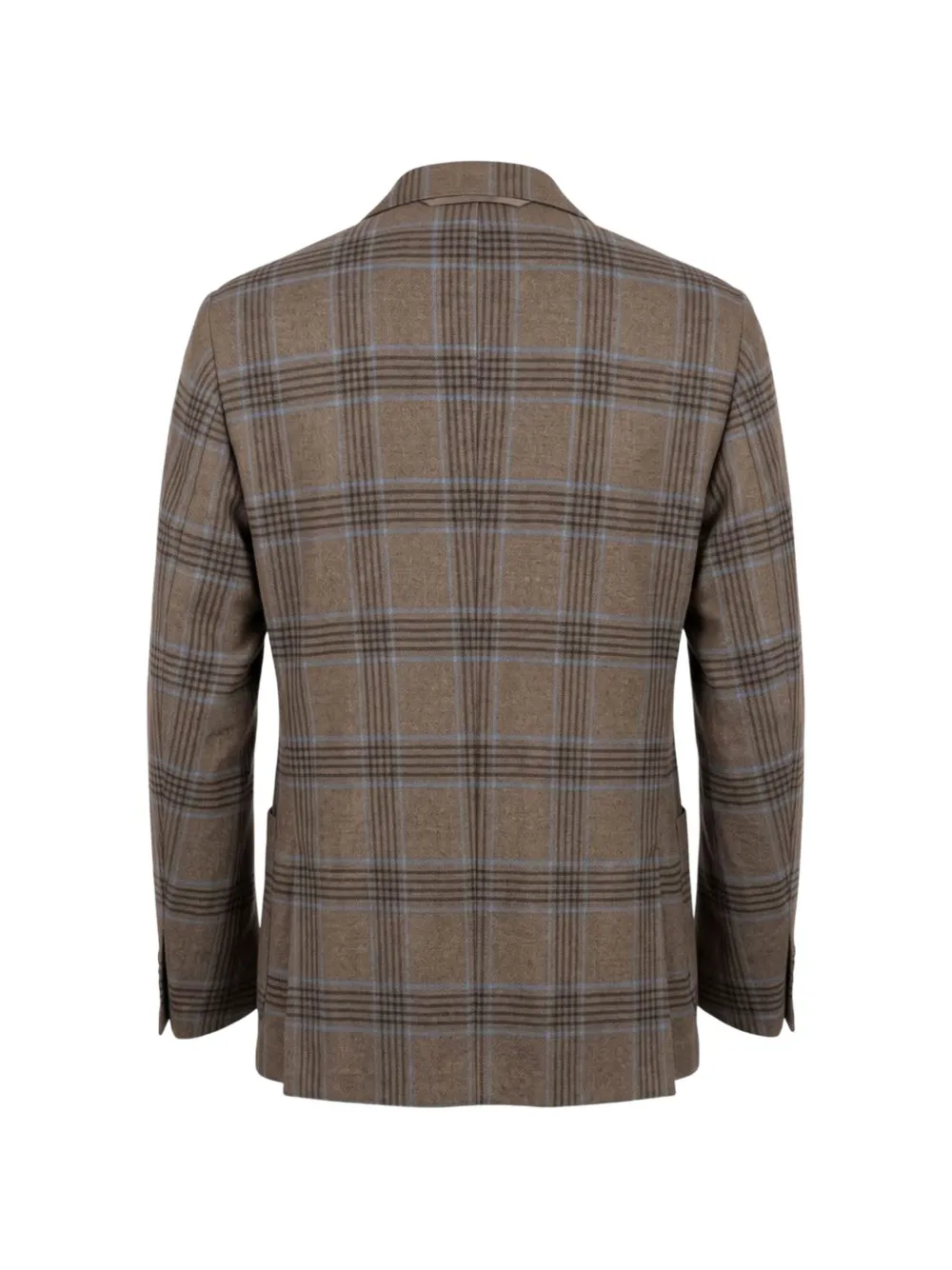Roberto Pepe Luxury Geruite blazer met dubbele rij knopen Bruin