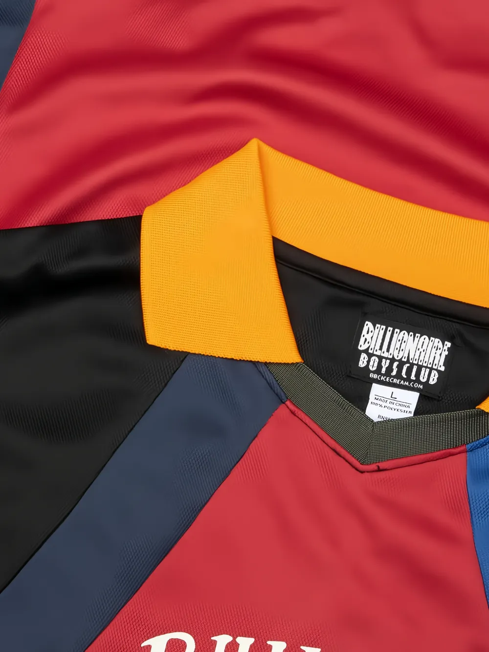 Billionaire Boys Club logo-print panelled T-shirt Rood