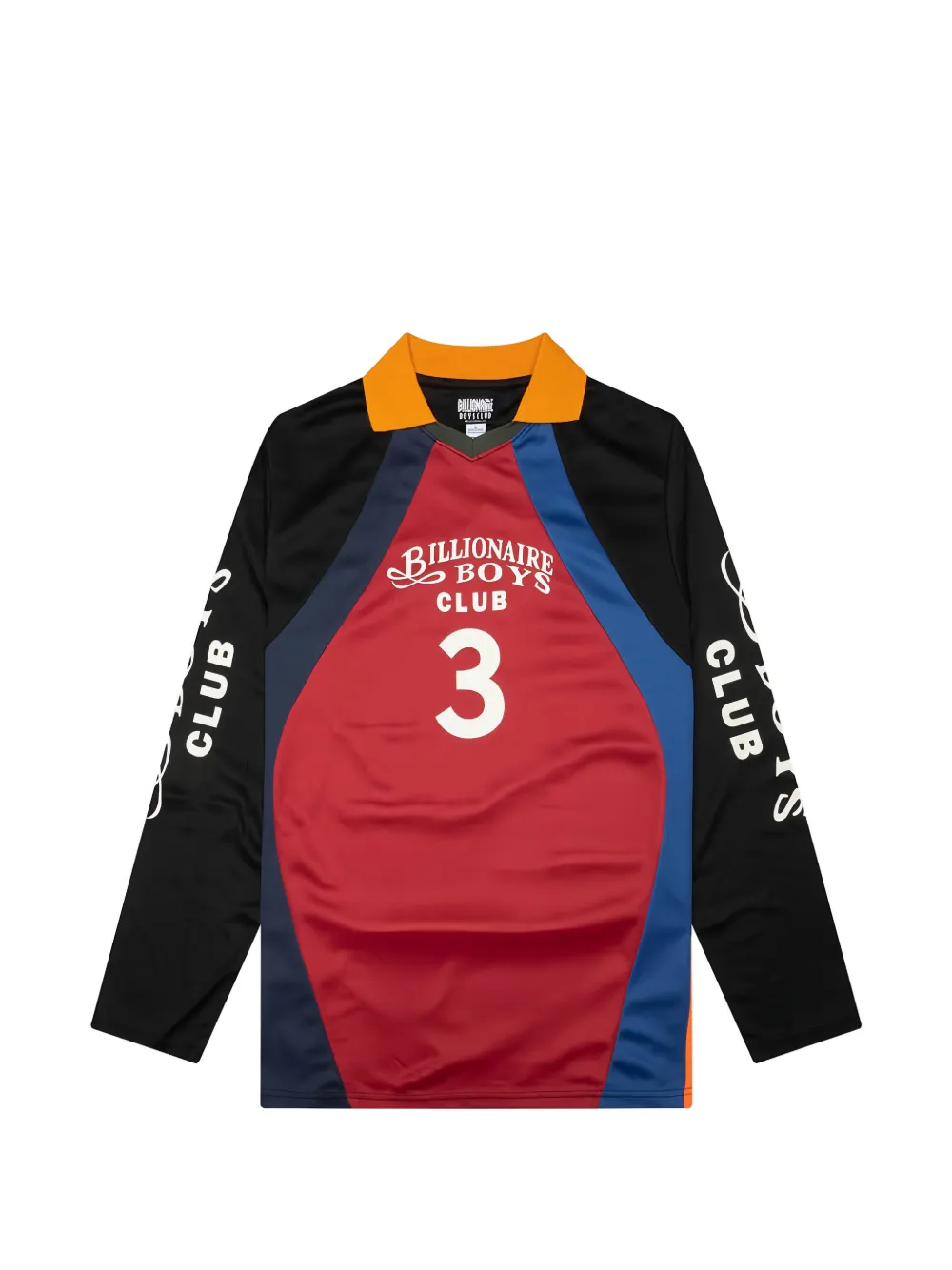 Billionaire Boys Club logo-print panelled T-shirt Rood
