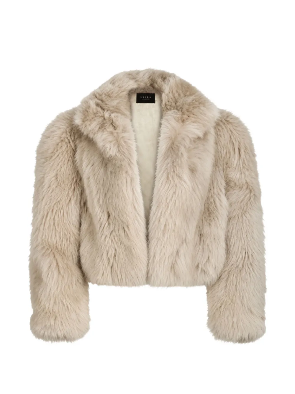 HEIRA LEATHERWEAR Aura cropped fur coat - Toni neutri
