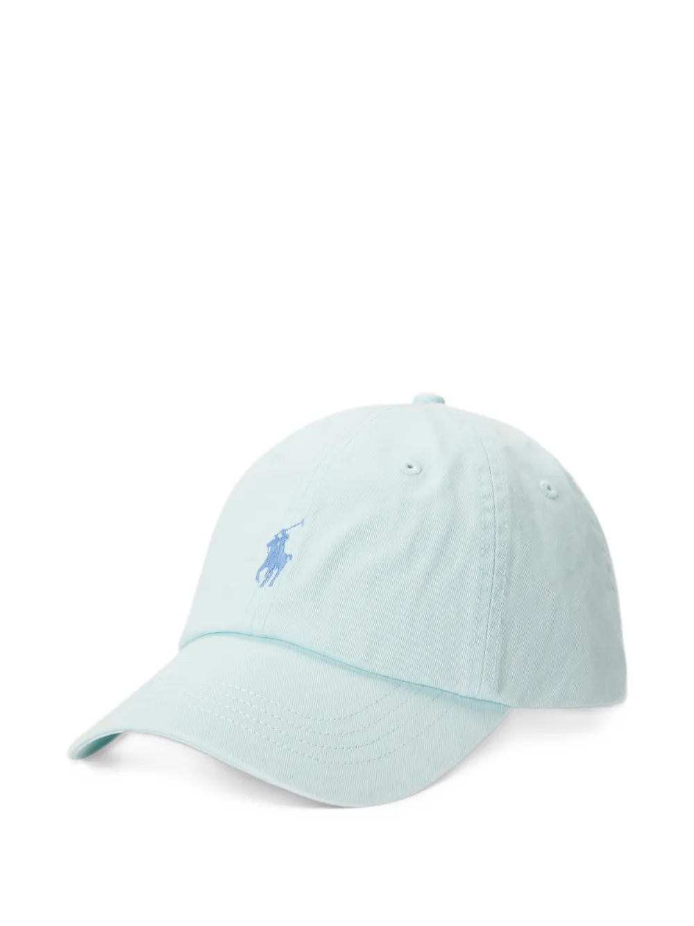 Polo Ralph Lauren Pony embroidered cotton-chino cap Blauw