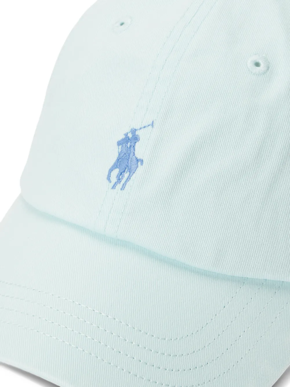 Polo Ralph Lauren Pony embroidered cotton-chino cap Blauw
