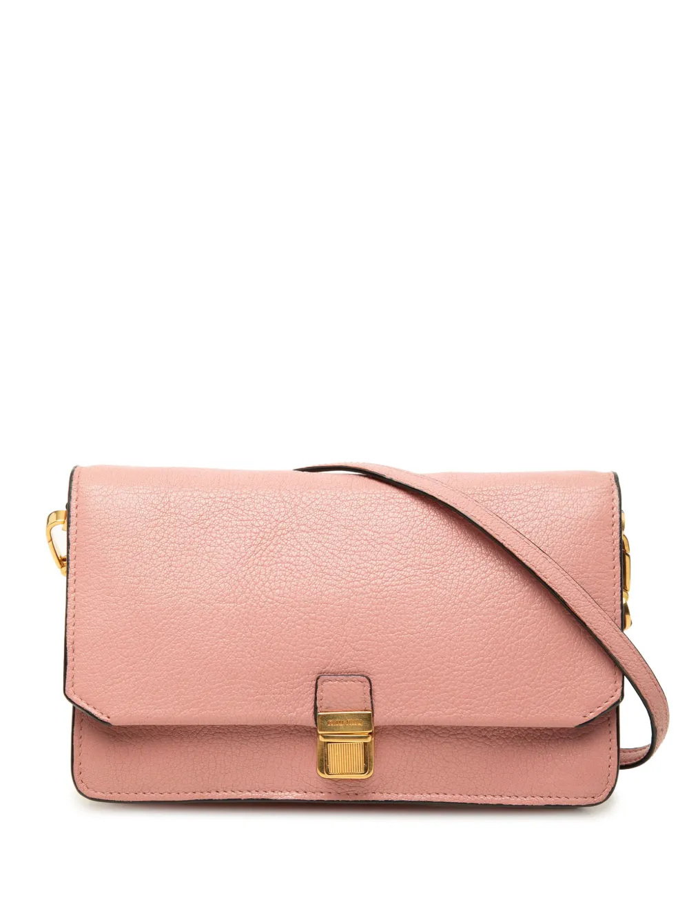 Miu Miu Pre-Owned 2010-2026 Goatskin Madras Flap crossbody bag - Rosa