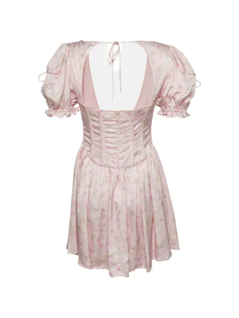 For Love And Lemons floral-print fit mini dress