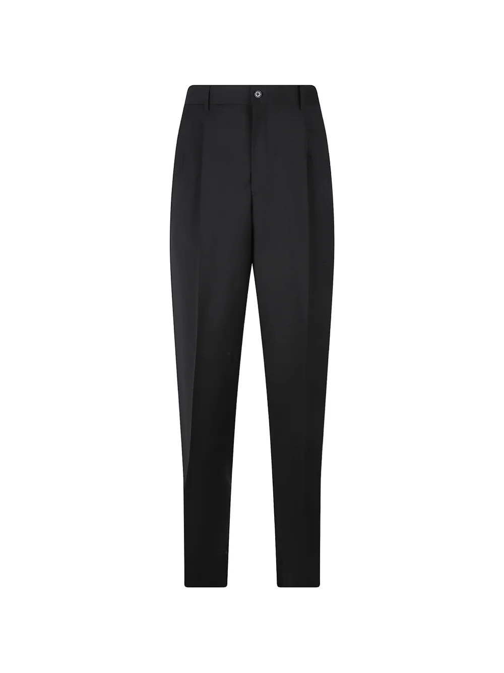 Emporio Armani pleated virgin wool trousers - Nero