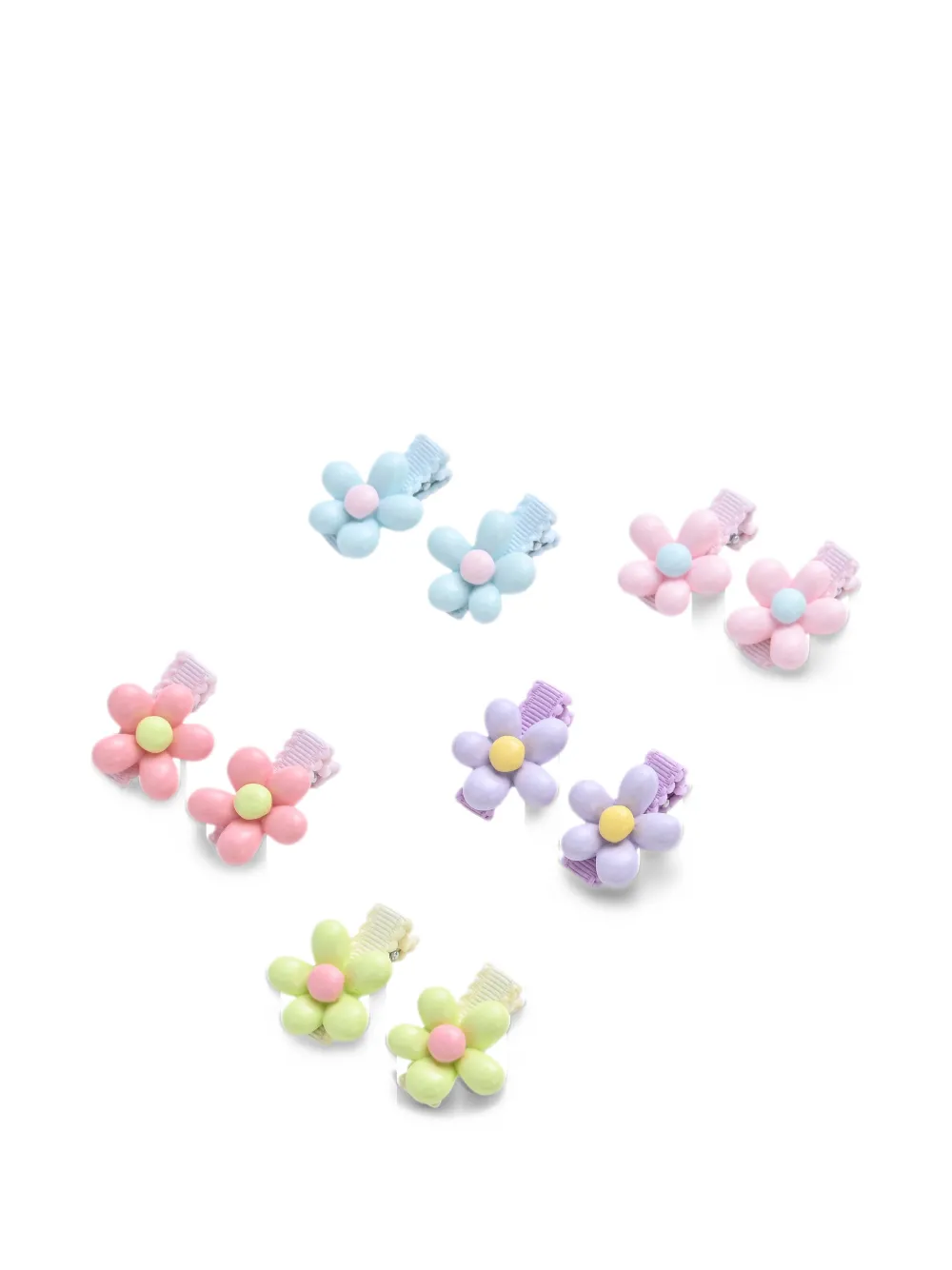 Mimi Tutu flower hair clips (set of five) - Pink