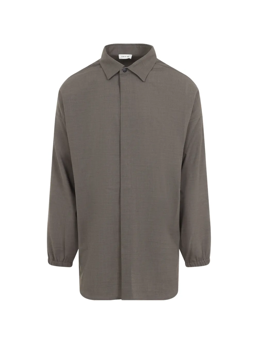 Fear Of God elasticated-cuff wool shirt - Grey